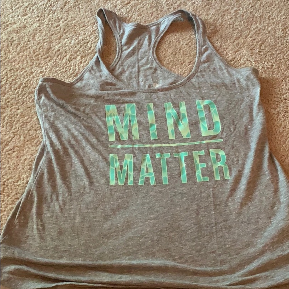 Mind over matter women’s workout tank!